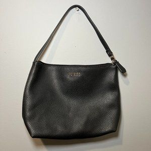 Like New Guess Black Leather Shoulder Bag